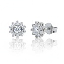 PENDIENTES ORO BLANCO 18KL DIAMANTES 