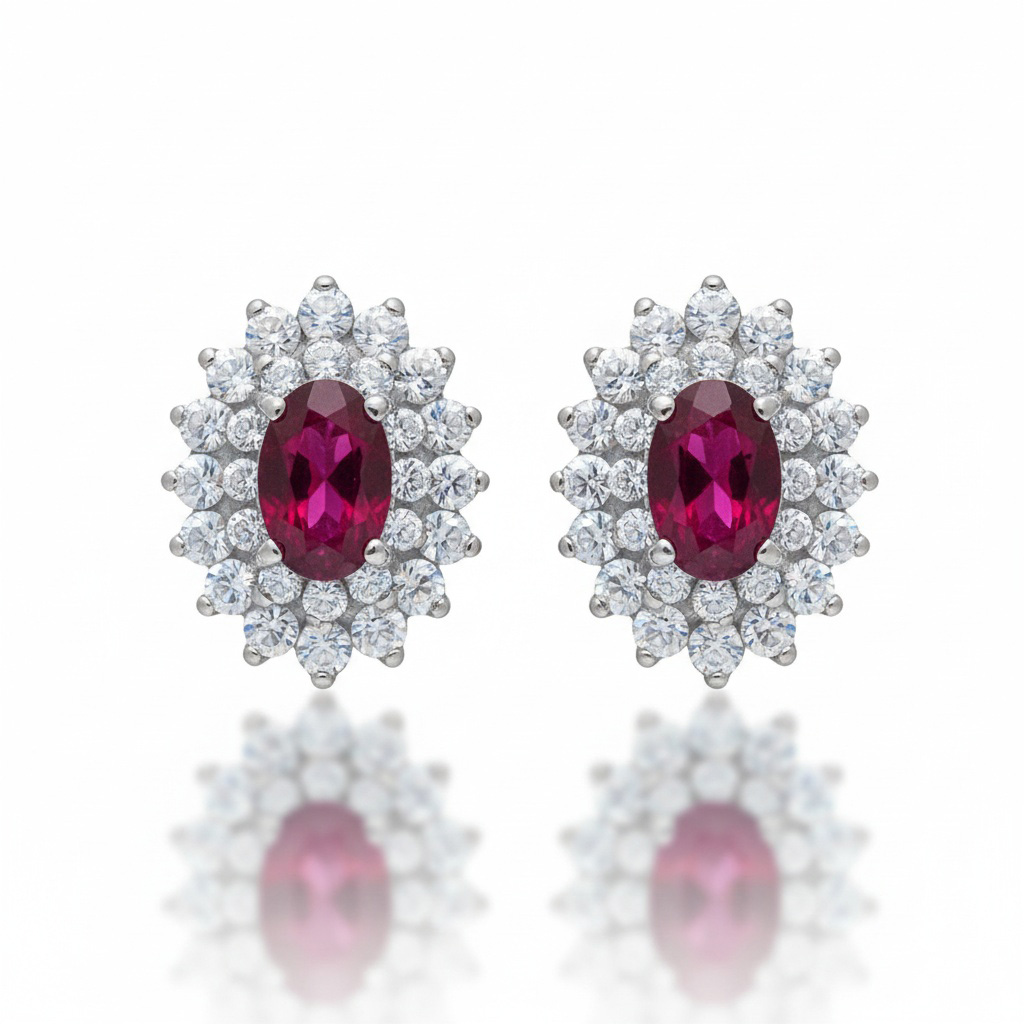 PENDIENTES ORO BLANCO 18KL DIAMANTES 