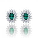 PENDIENTES ORO BLANCO 18KL DIAMANTES 