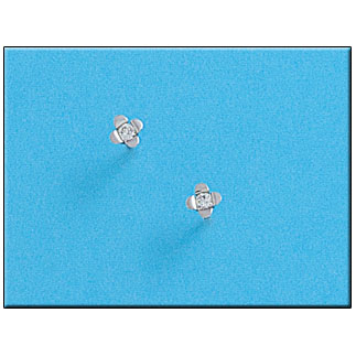 PENDIENTES ORO BLANCO 18KL FLOR