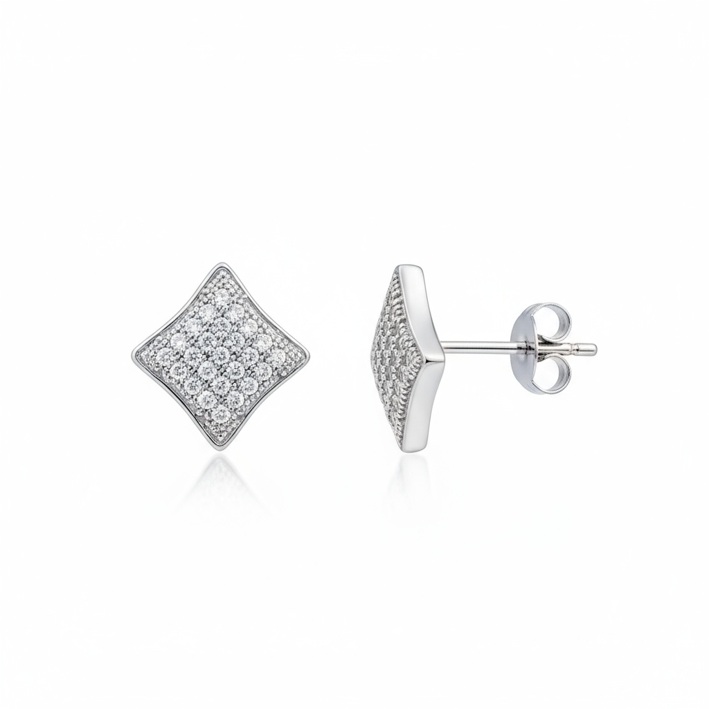 PENDIENTES PLATA 925M CUADRADO