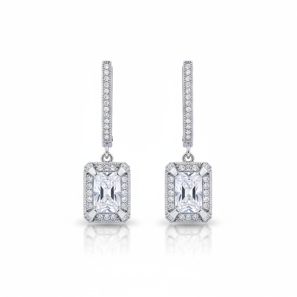 PENDIENTES PLATA 925MM CIRCONITAS