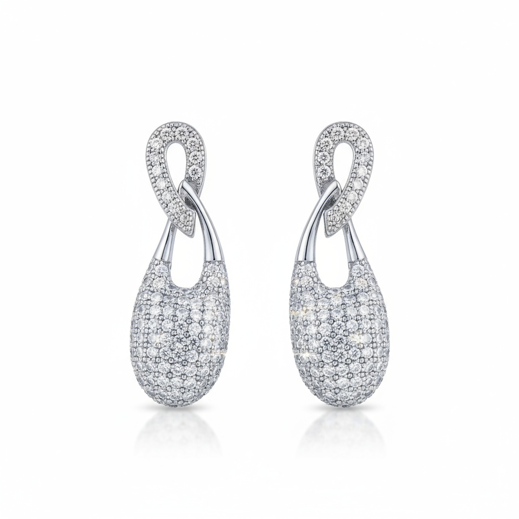 PENDIENTES PLATA 925MM CIRCONITAS