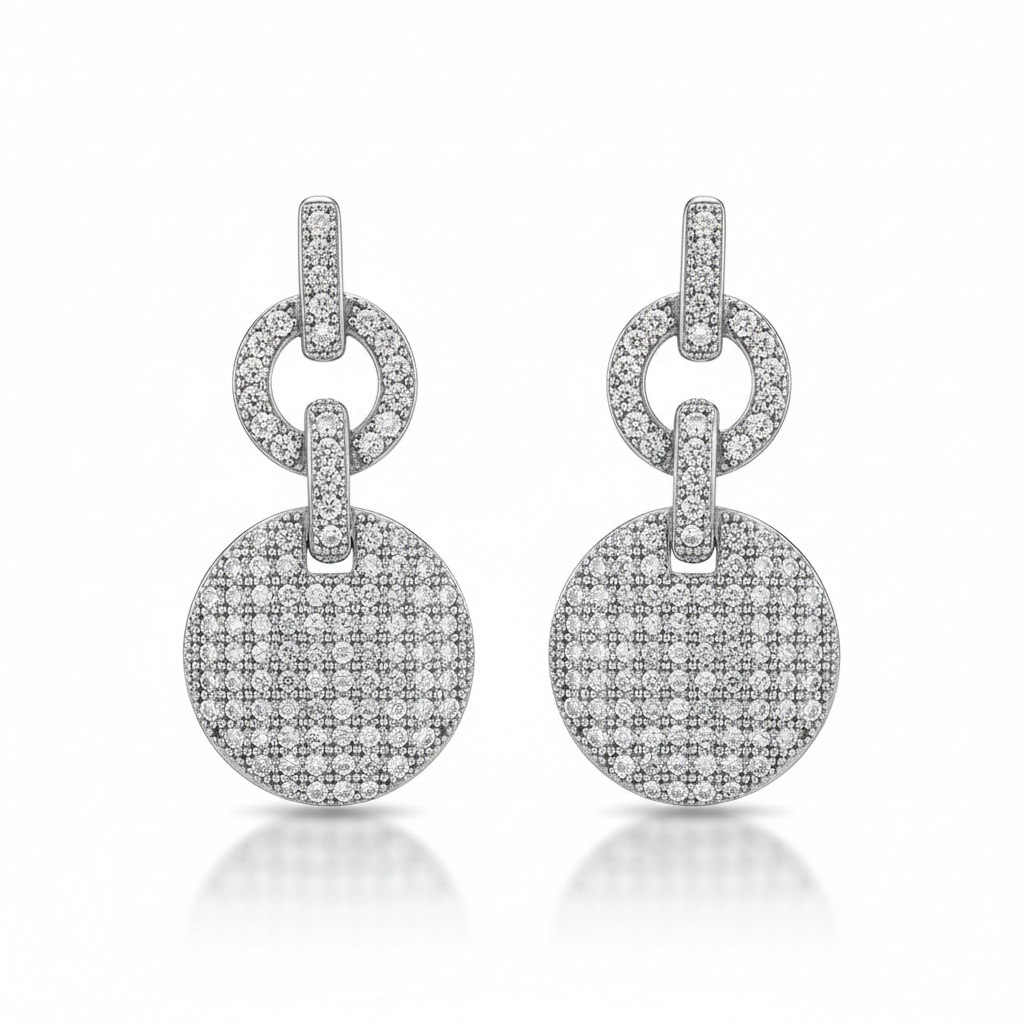 PENDIENTES PLATA 925MM CIRCONITAS