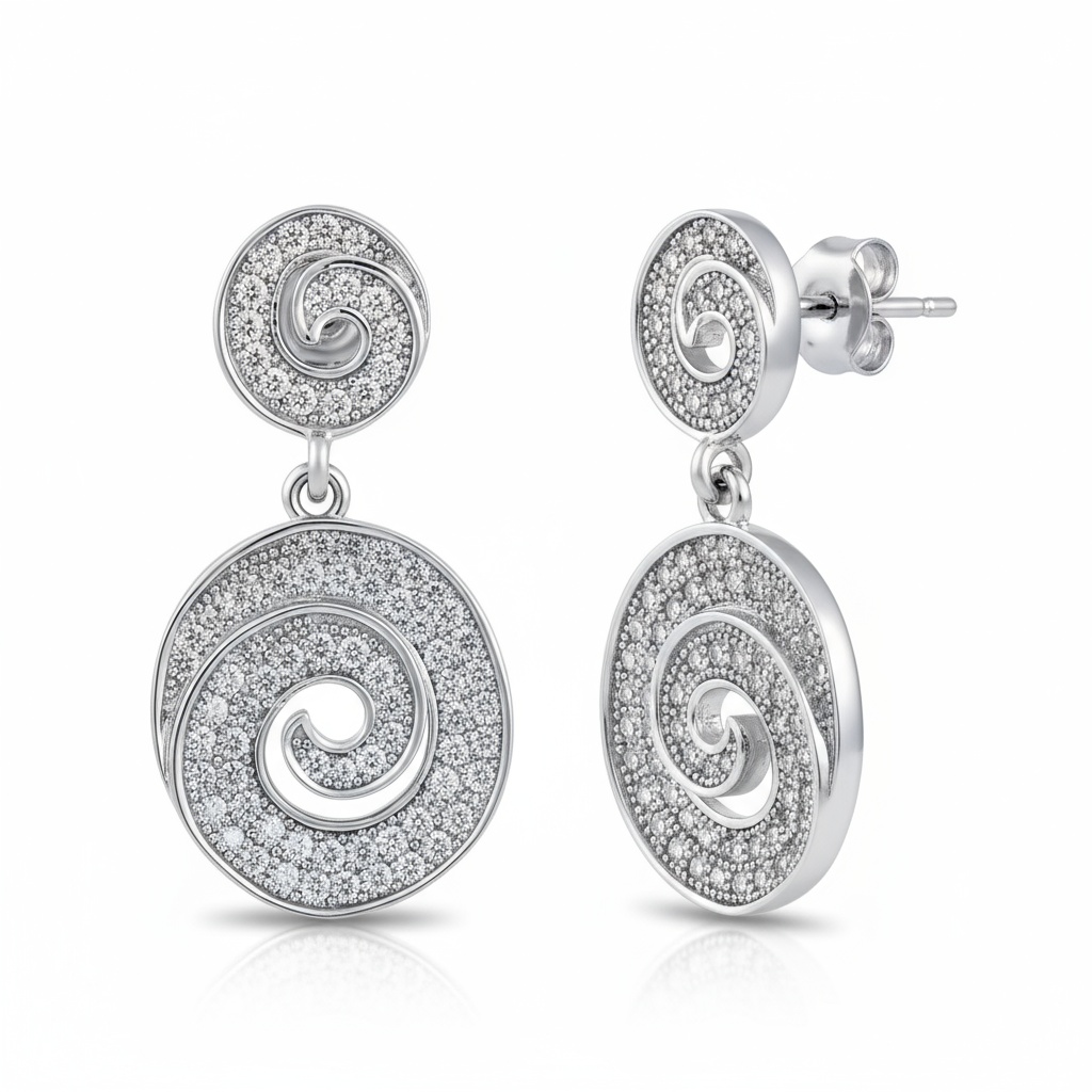 PENDIENTES PLATA 925MM CIRCONITAS