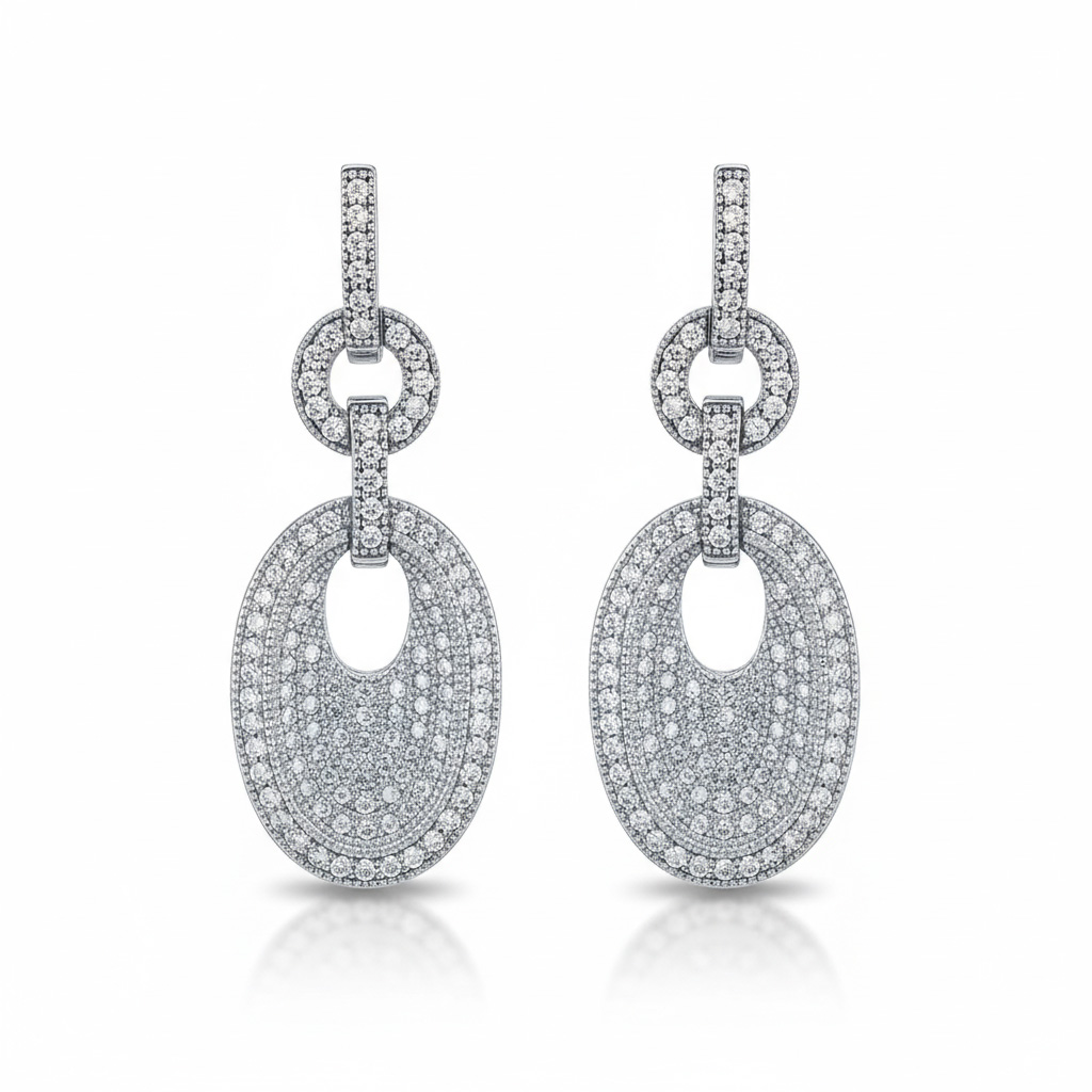 PENDIENTES PLATA 925MM CIRCONITAS