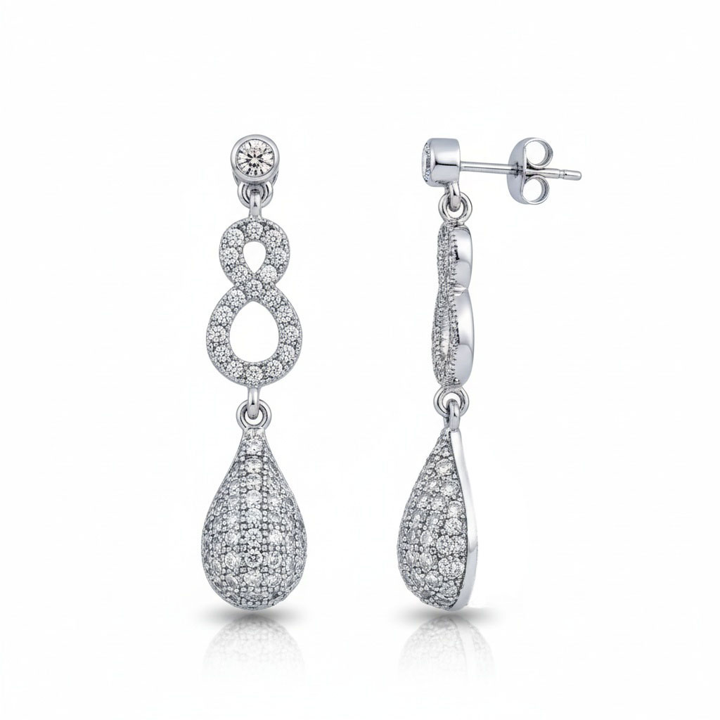 PENDIENTES PLATA 925MM CIRCONITAS