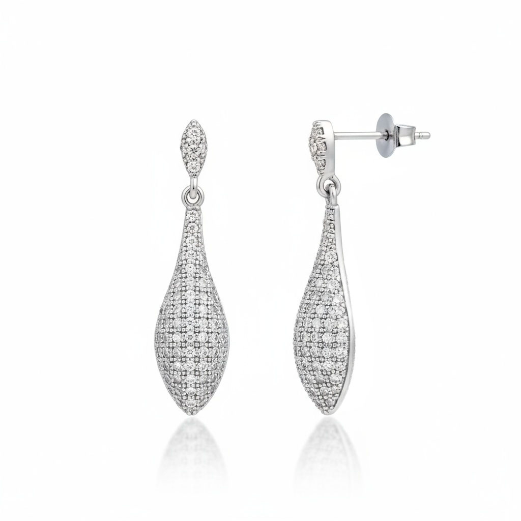 PENDIENTES PLATA 925MM CIRCONITAS