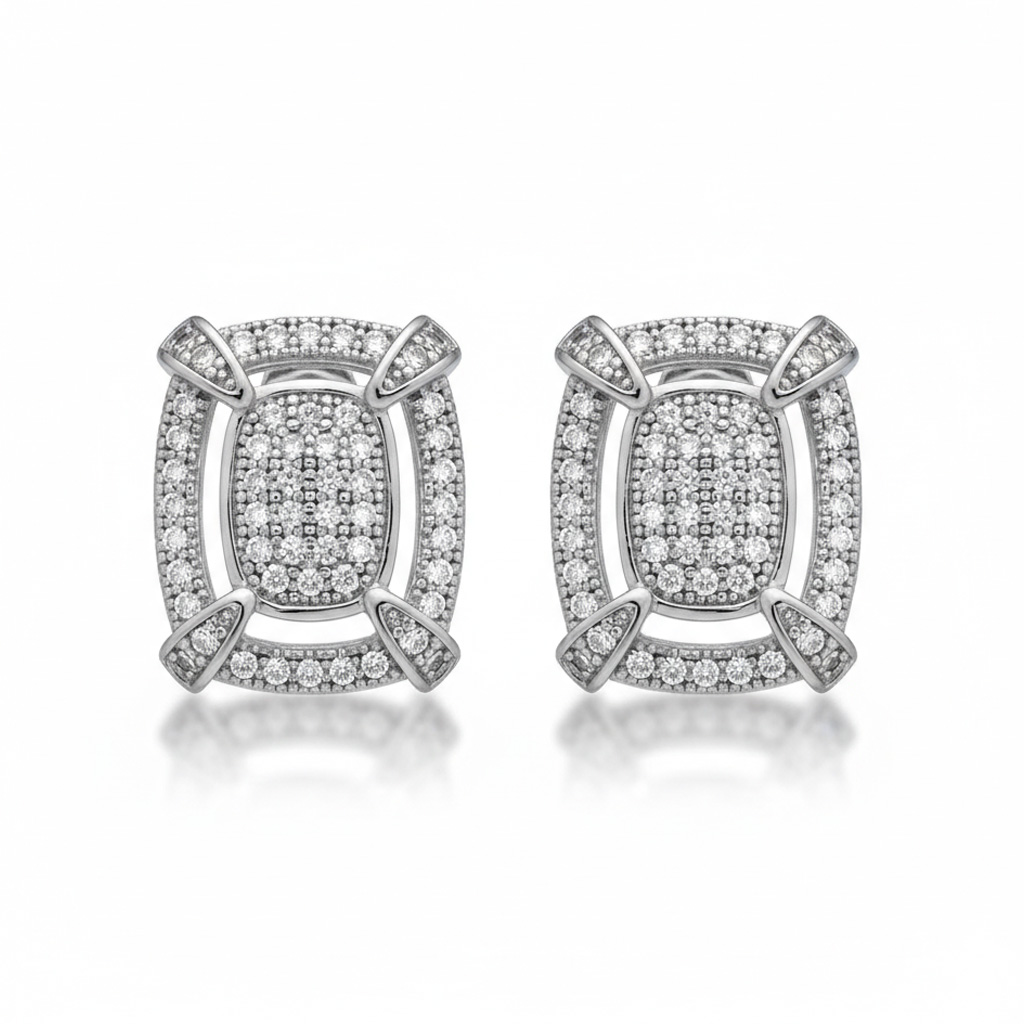 PENDIENTES PLATA 925MM CIRCONITAS