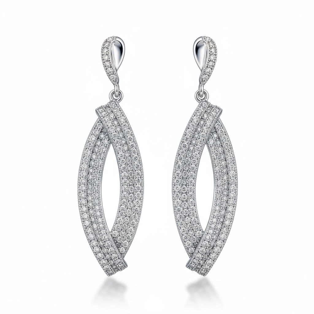 PENDIENTES PLATA 925MM CIRCONITAS