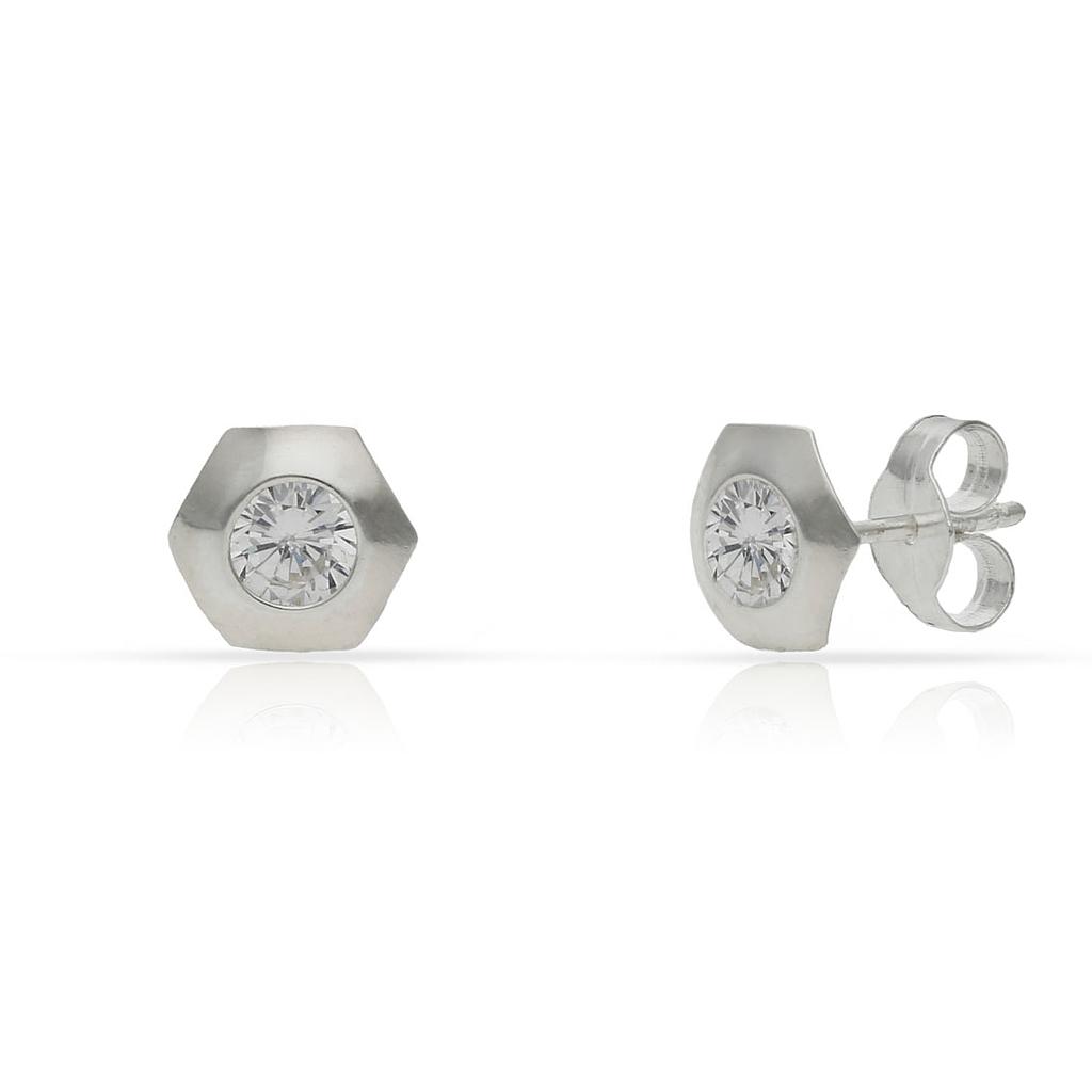 PENDIENTES PLATA 925MM CIRCONITAS - 7MM