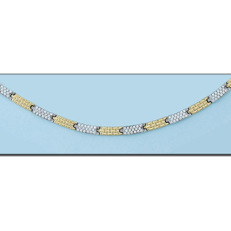 COLLAR BICOLOR ORO 18KL CIRCONITAS