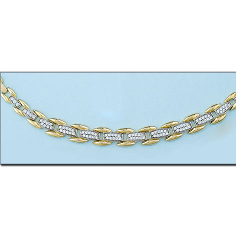 COLLAR BICOLOR ORO 18KL CIRCONITAS