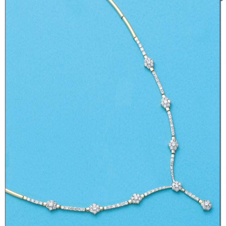 COLLAR BICOLOR ORO 18KL CIRCONITAS