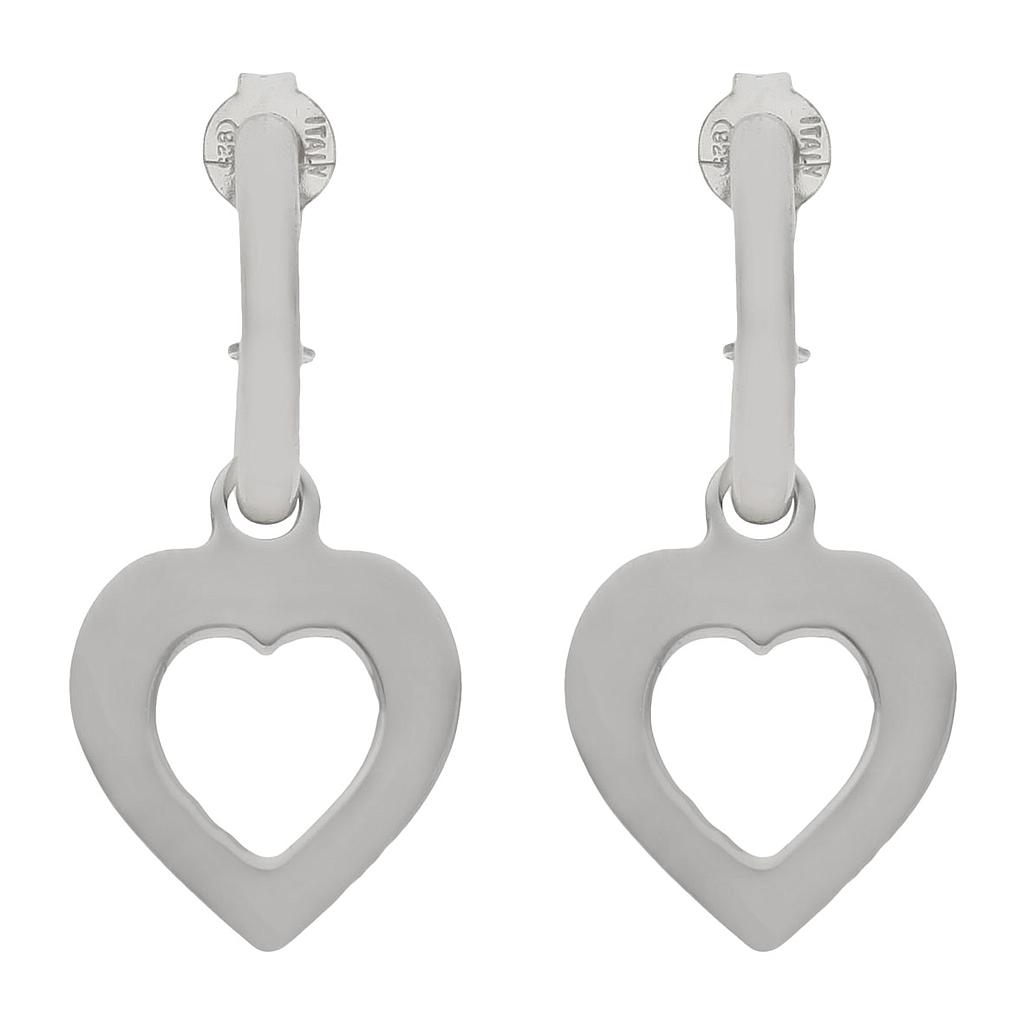 PENDIENTES PLATA 925MM CORAZON