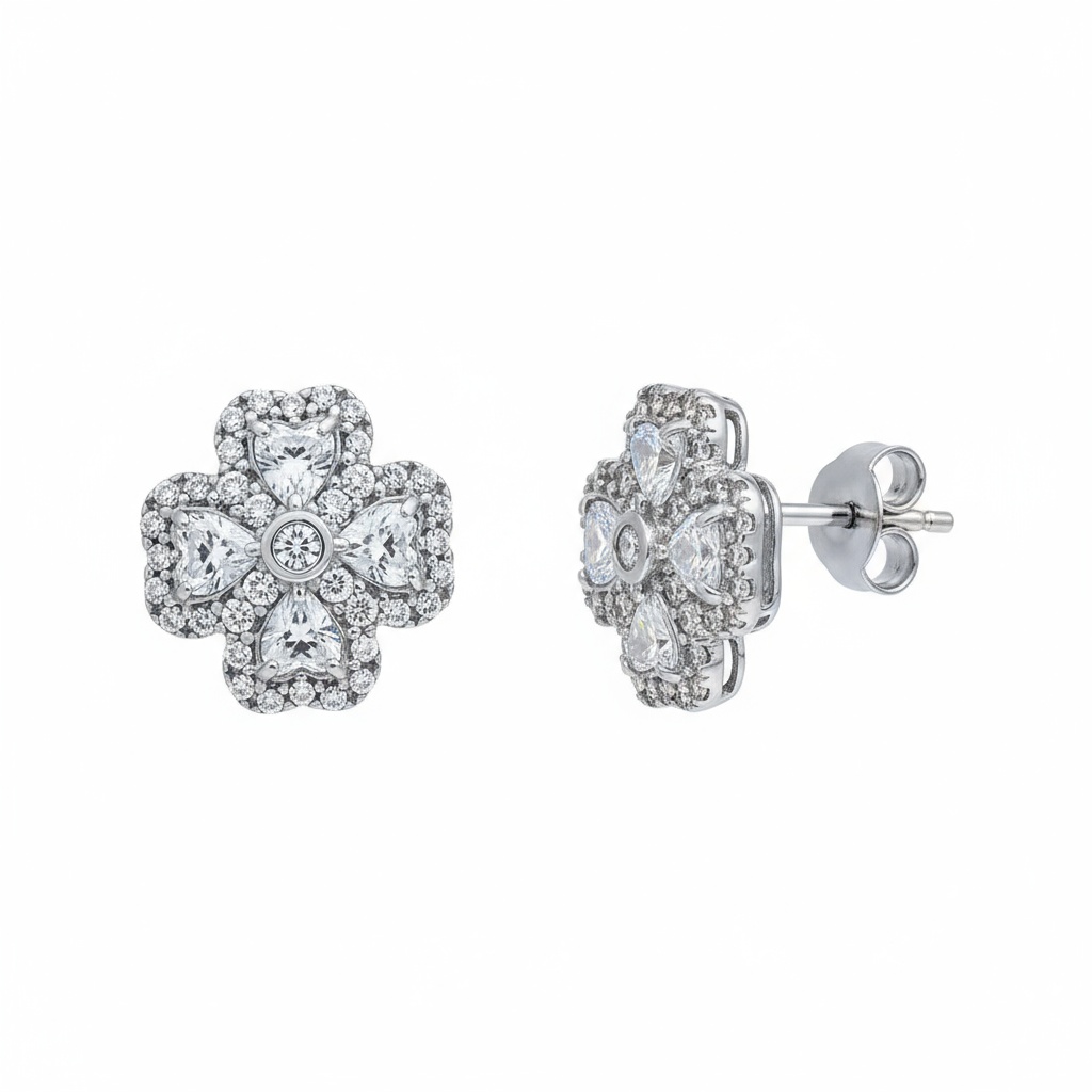 PENDIENTES PLATA 925MM CUADRADOS