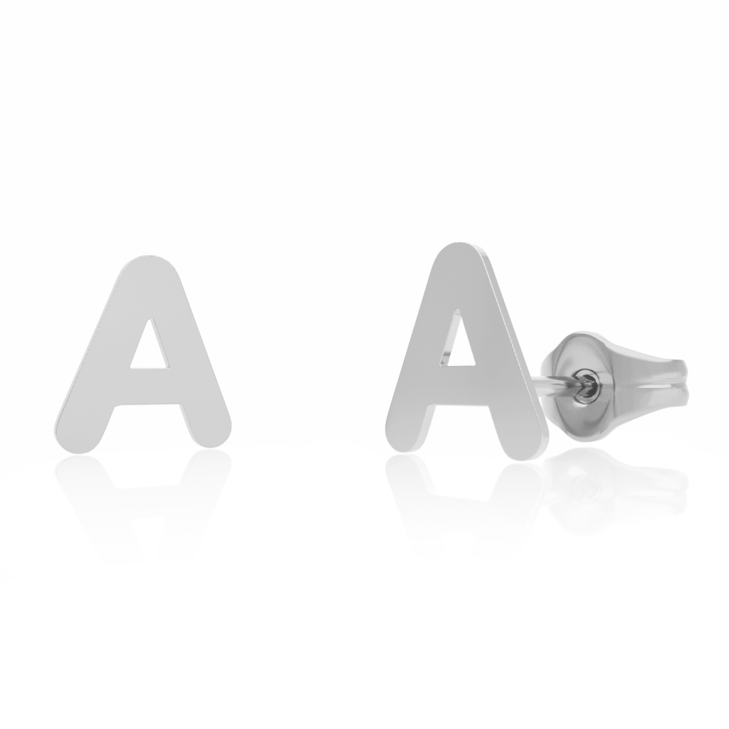 PENDIENTES PLATA 925MM INICIALES