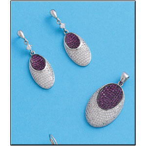 PENDIENTES PLATA 925MM OVAL CIRCONITAS