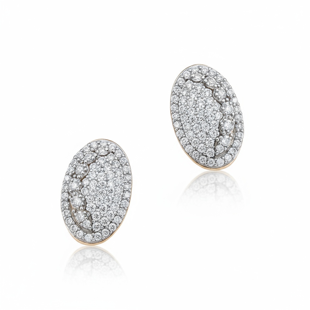 PENDIENTES PLATA 925MM OVALADO CIRCONITAS