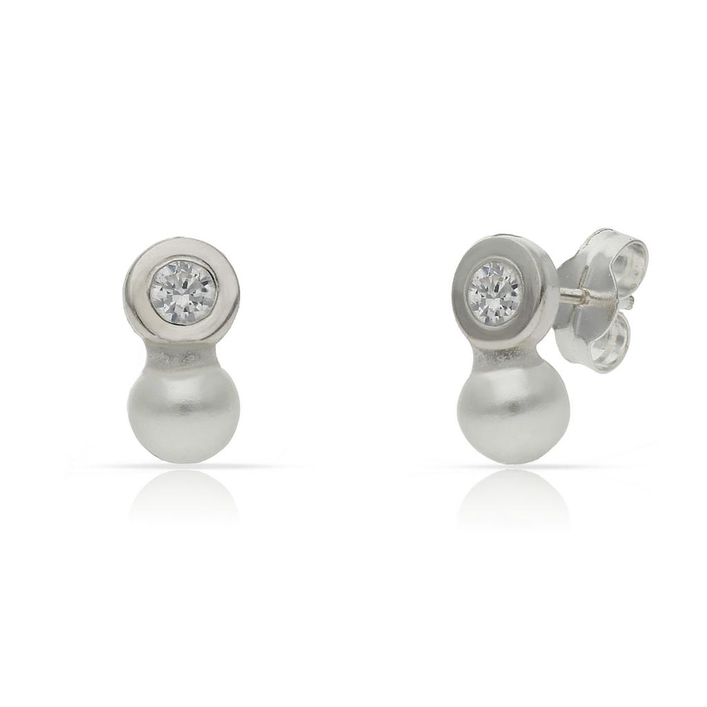 PENDIENTES PLATA 925MM PERLAS
