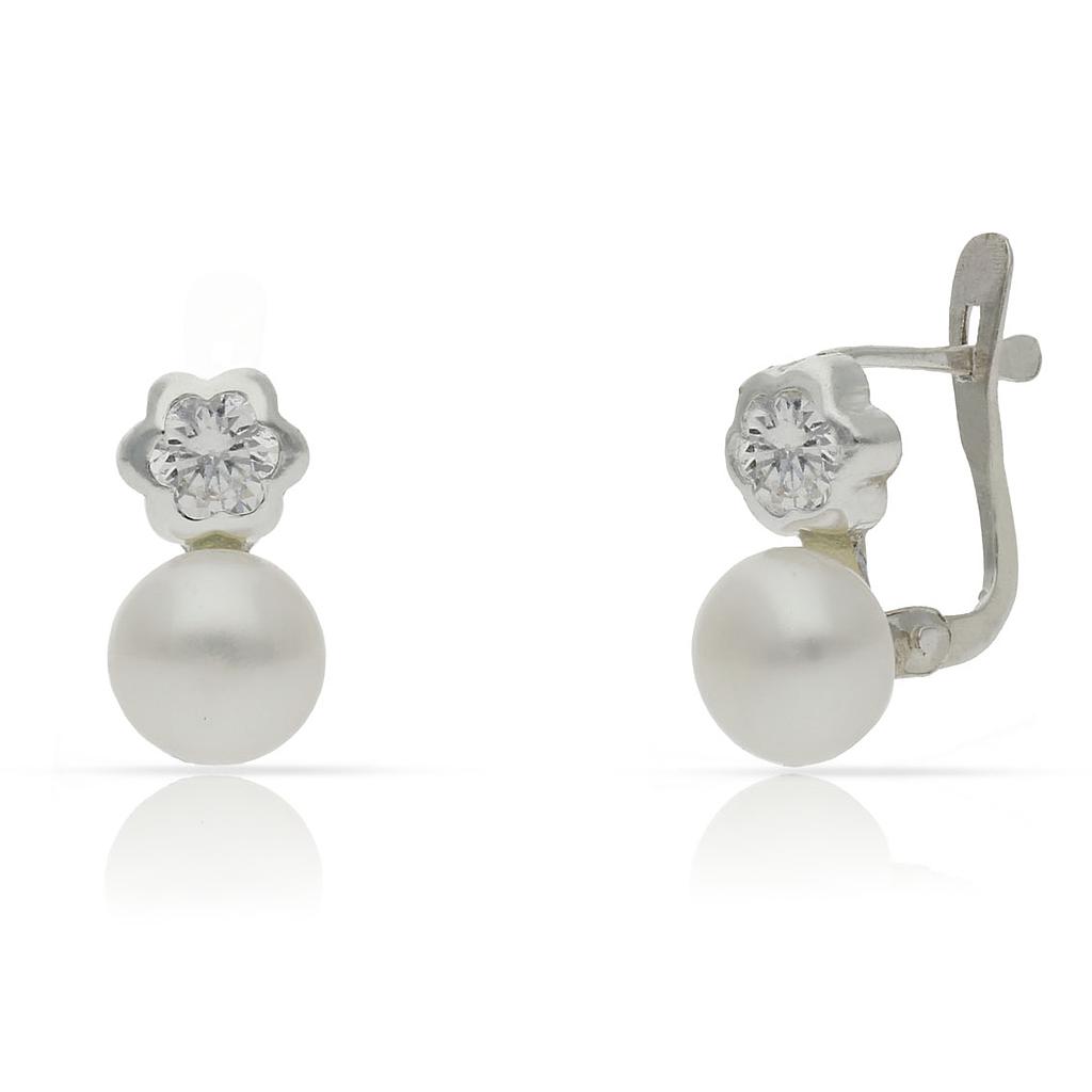 PENDIENTES PLATA 925MM PERLAS