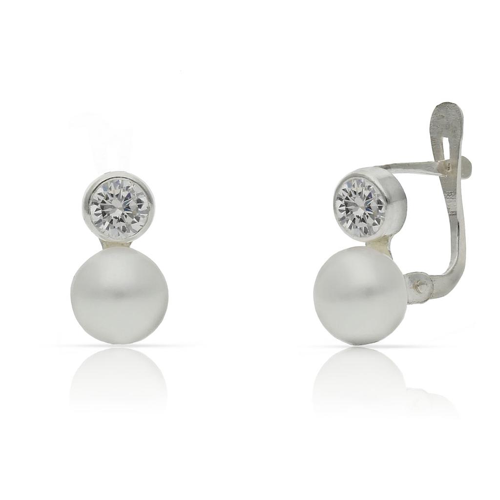 PENDIENTES PLATA 925MM PERLAS