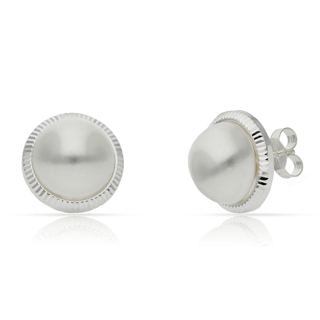 PENDIENTES PLATA 925MM PERLAS - 12.50MM