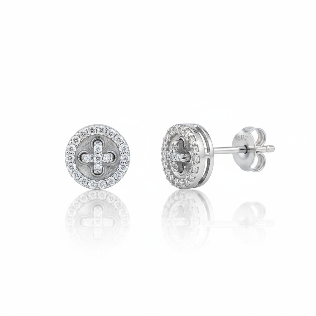 PENDIENTES PLATA 925MM REDONDO CIRCONITA