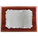 PLACA HOMENAJE METAL PLATEADO - 26X21CM 19X13CM