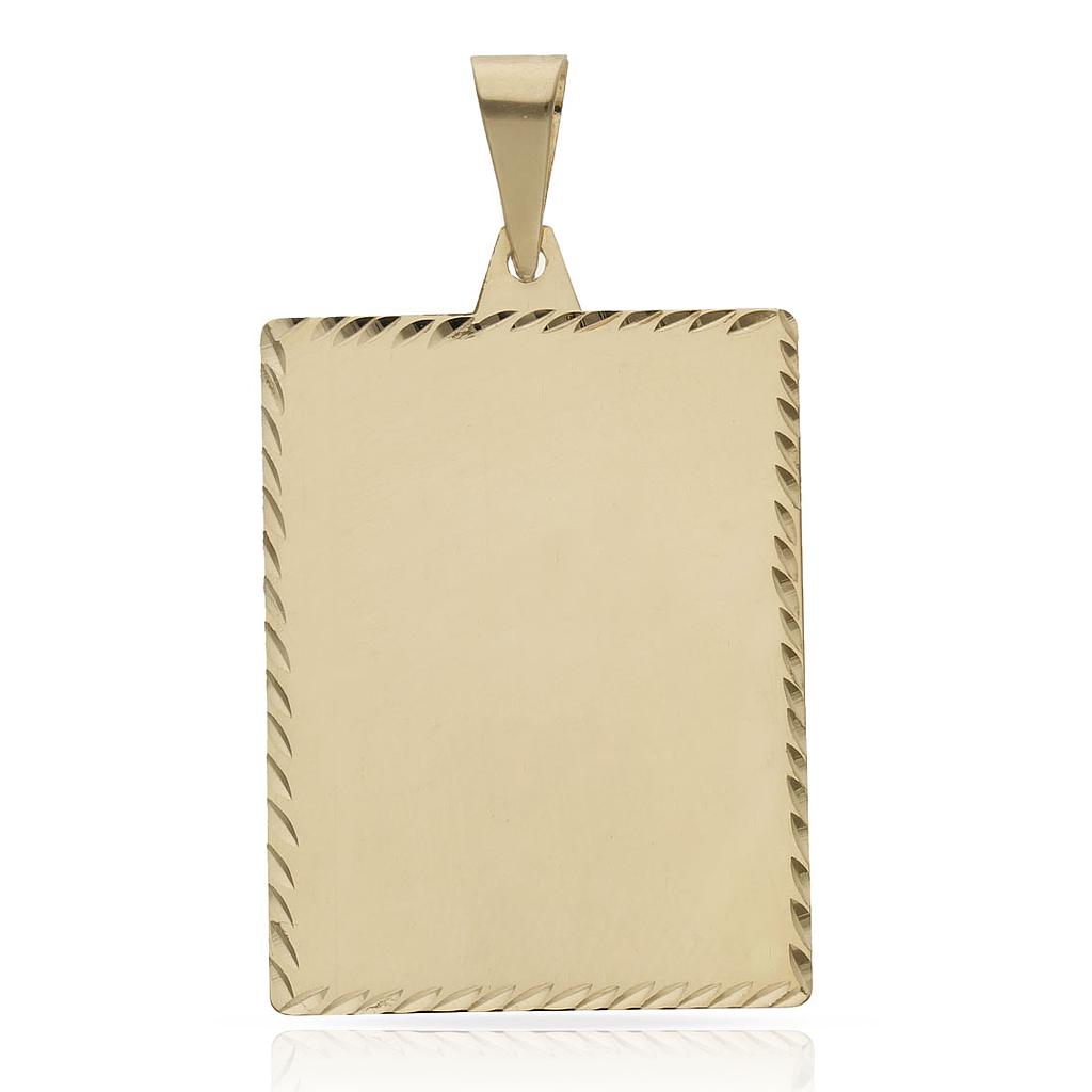PLACA ORO 18KL TALLADA - 23x29MM