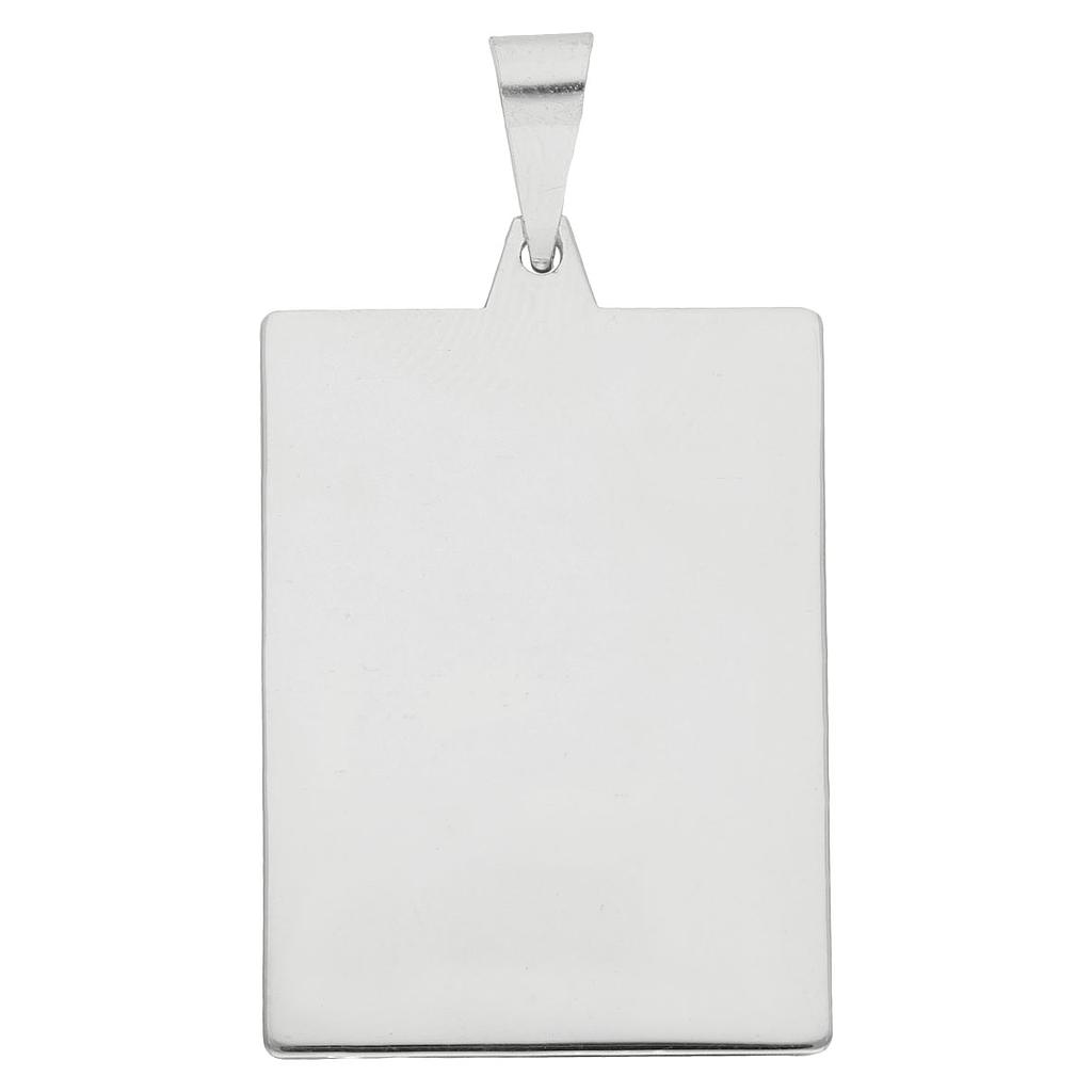 PLACA PLATA 925MM RECTANGULAR GRANDE - 24x32MM