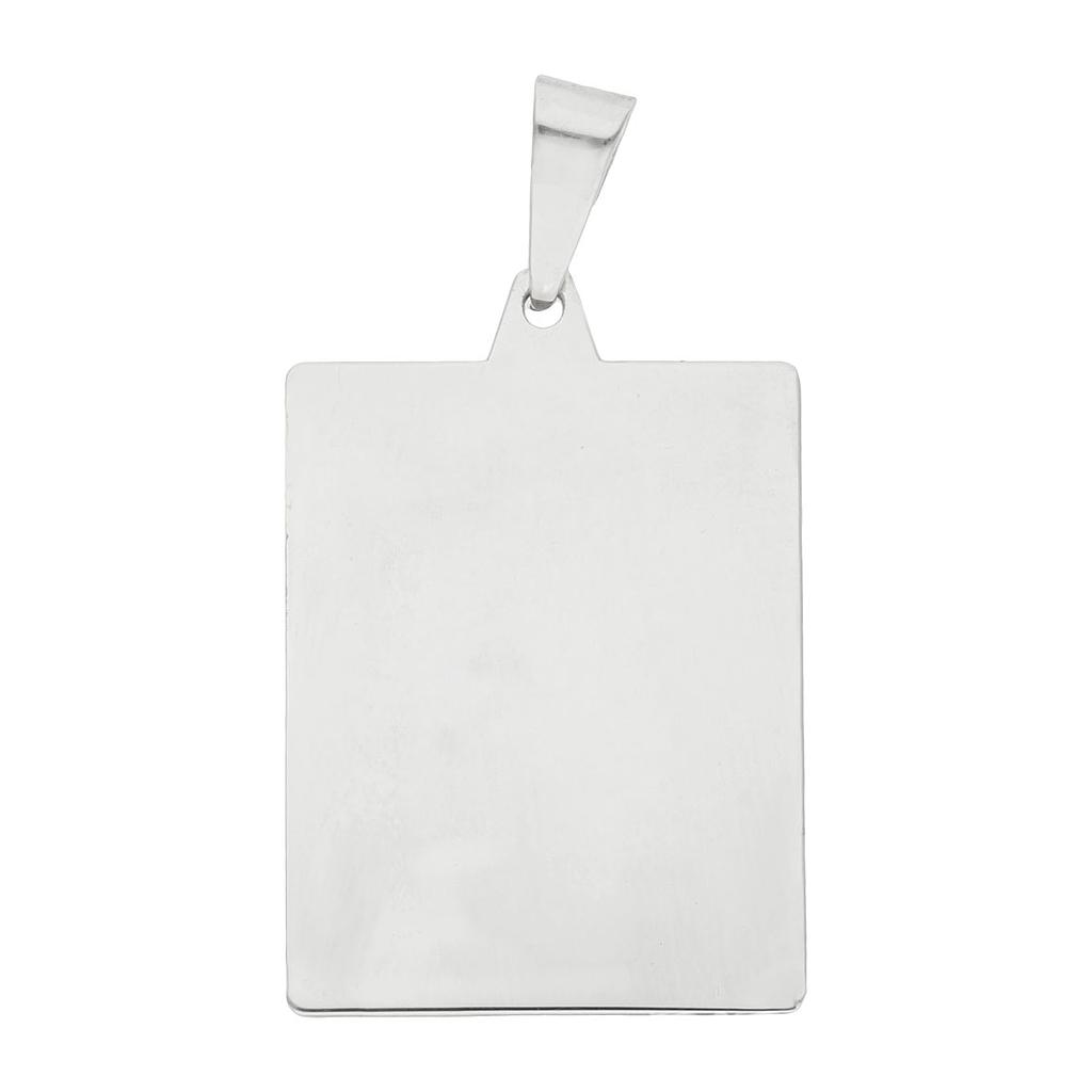 PLACA PLATA 925MM RECTANGULAR MEDIANA - 23x30MM