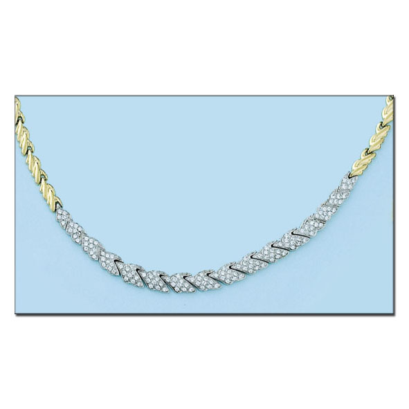COLLAR TROQUELADO PIEDRAS ORO 18KL