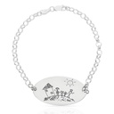 PULSERA DIBUJASUEÑOS CHAPA OVALADA PLATA 925MM