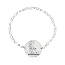 PULSERA DIBUJASUEÑOS CHAPA REDONDA PLATA 925MM