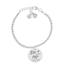 PULSERA MI HISTORIA BOLAS PLATA 925MM MEJOR PROFE