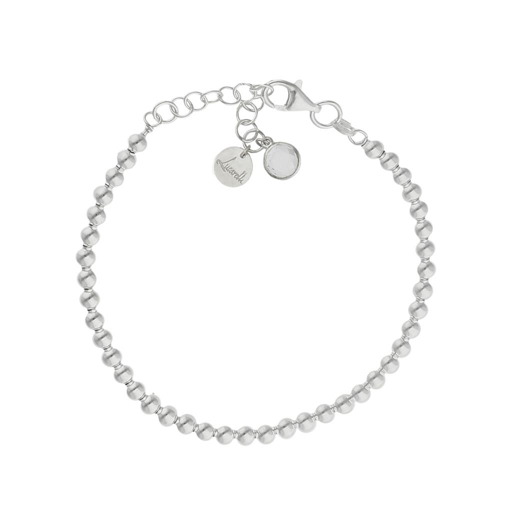 PULSERA MI HISTORIA PLATA 925MM BOLAS - CIRCONITA
