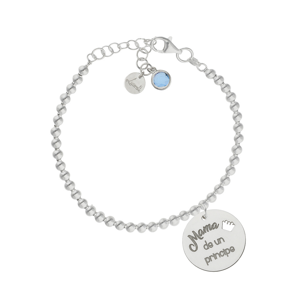 PULSERA MI HISTORIA PLATA 925MM BOLAS PRINCIPE