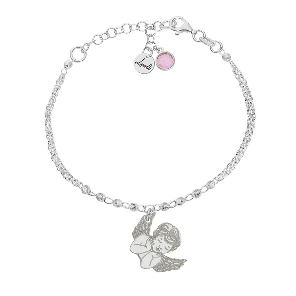 PULSERA MI HISTORIA PLATA 925MM FORZADA + BOLAS - ANGEL
