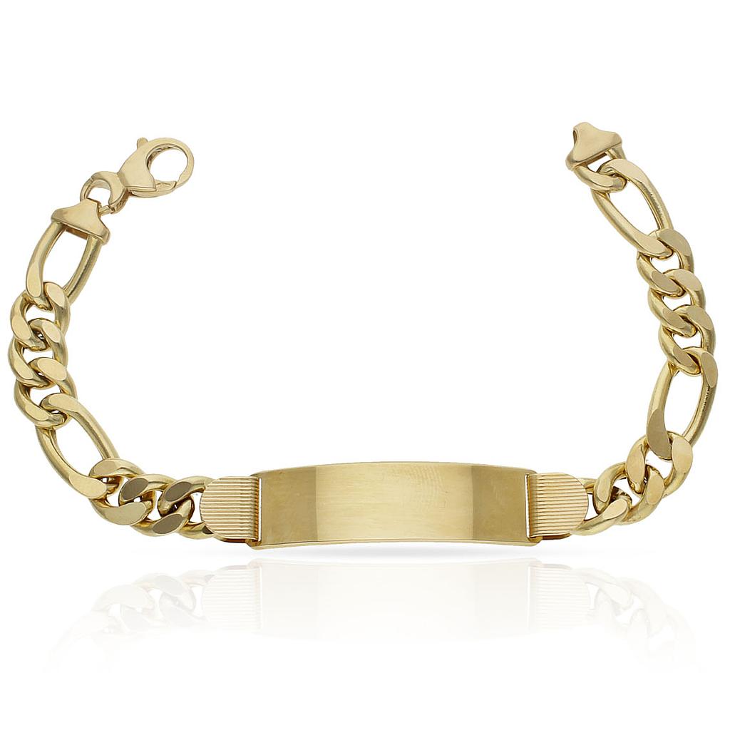 PULSERA ORO 18KL 3x1 PLACA