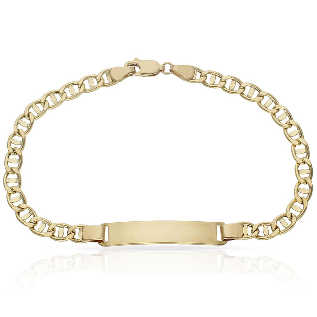 PULSERA ORO 18KL ANCLA PLACA