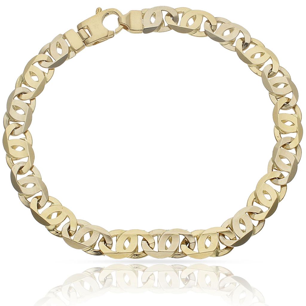 PULSERA ORO 18KL BICOLOR FUNDIDA ** AGOTADO TEMPORALMENTE**