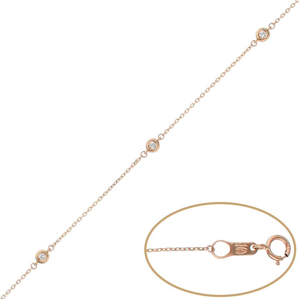 PULSERA ORO 18KL CHATONES - 3.50MM