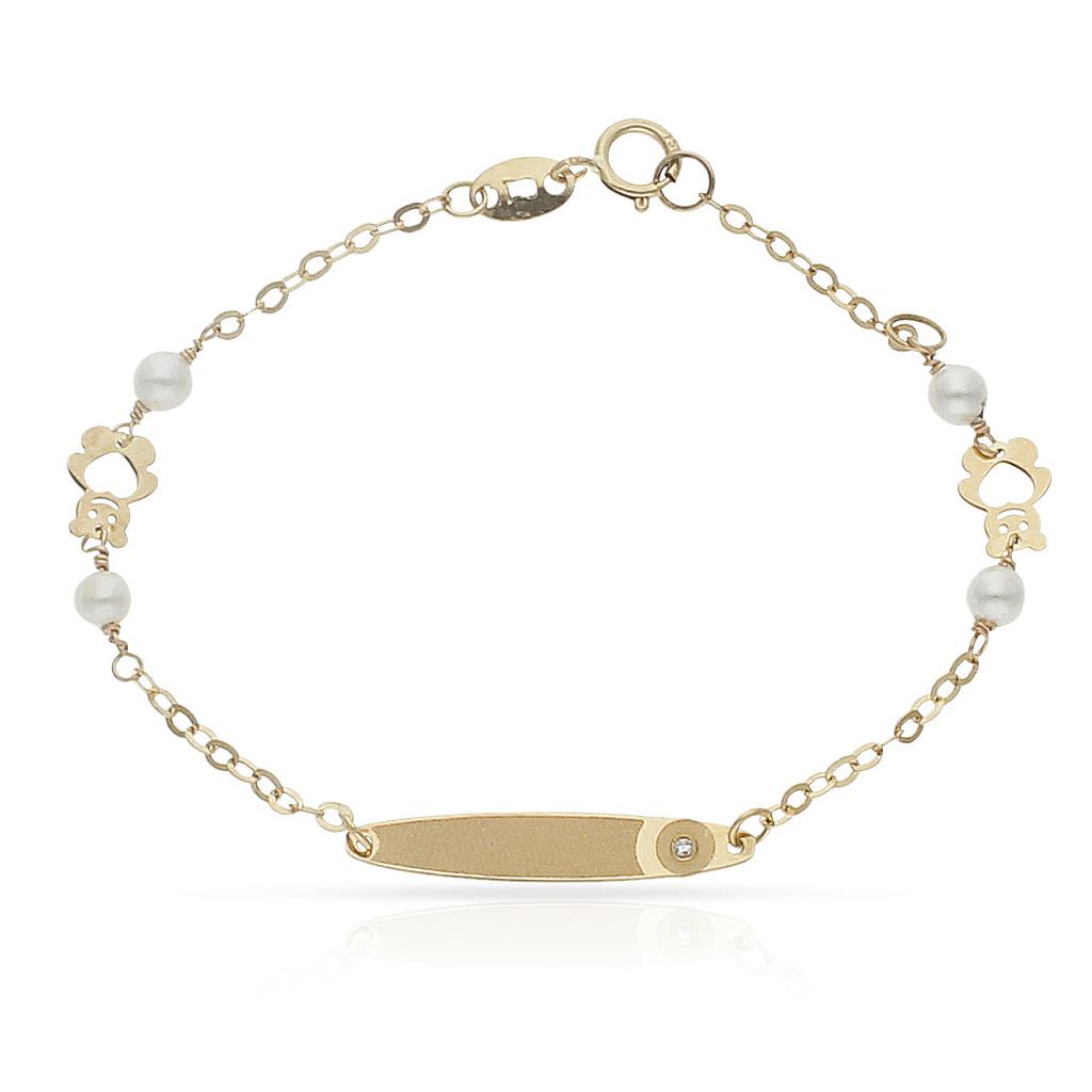 PULSERA ORO 18KL CIRCONITA + PERLAS