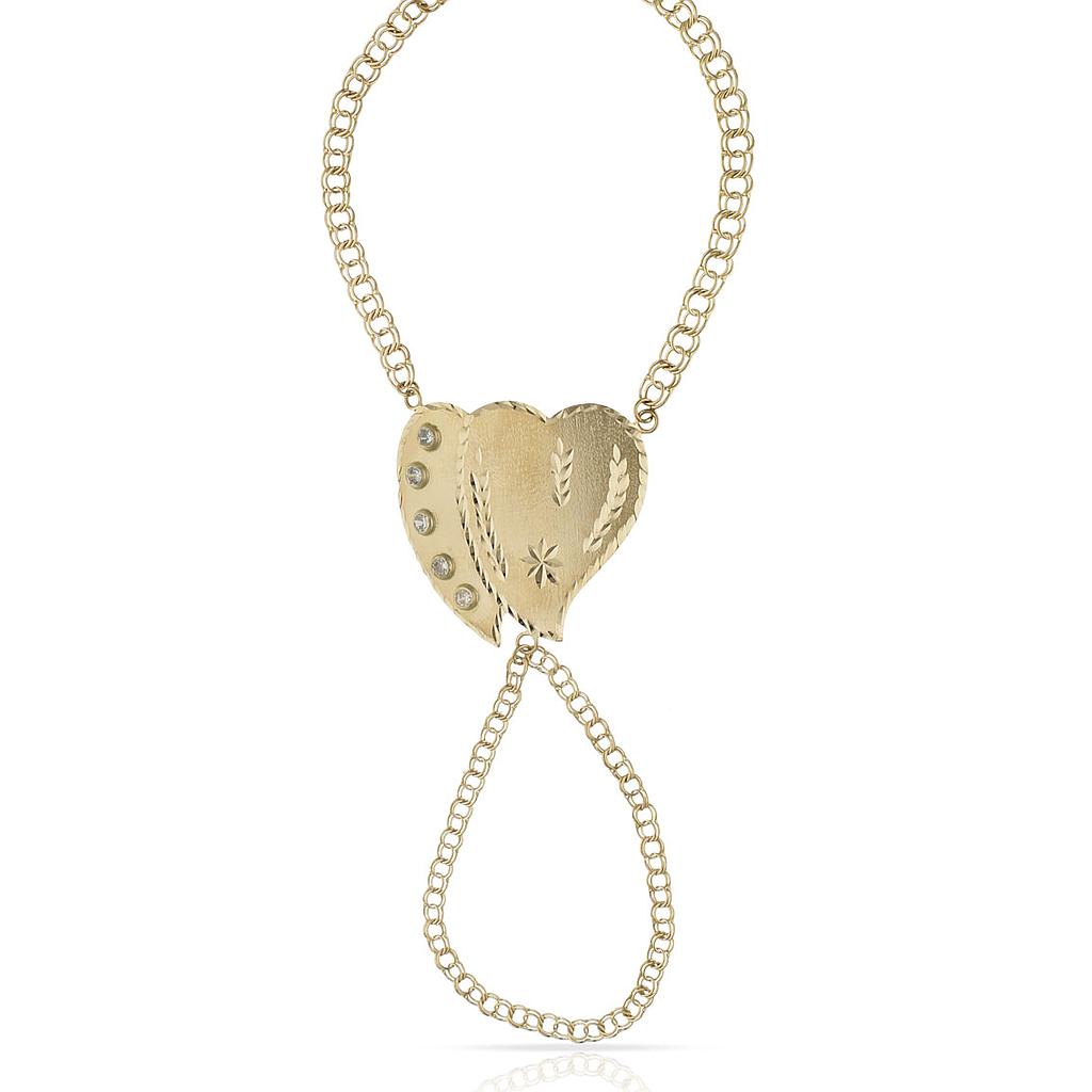 PULSERA ORO 18KL DEDO CORAZONES