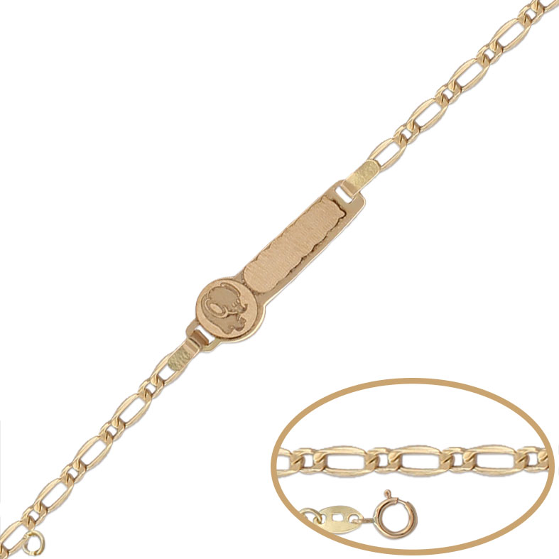 PULSERA ORO 18KL ELEFANTE - 13CM