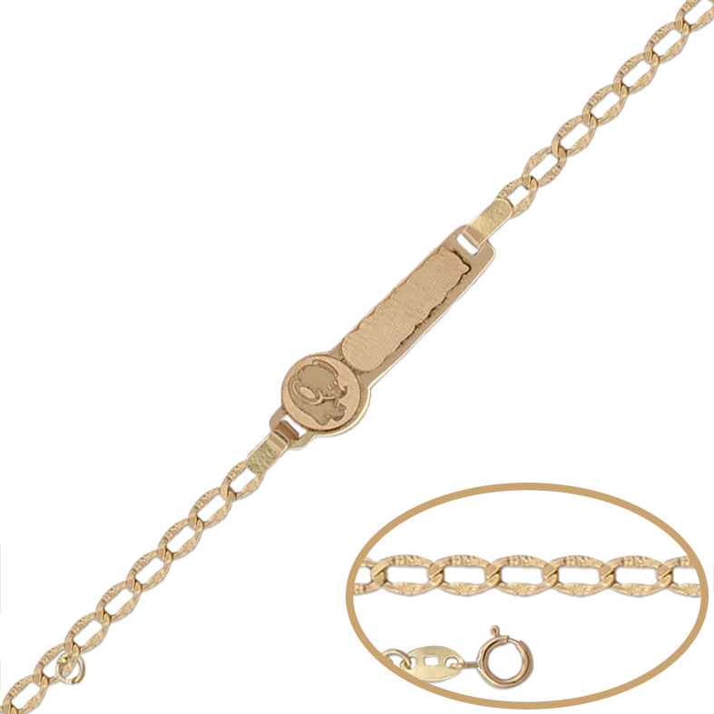 PULSERA ORO 18KL ELEFANTE - 13CM