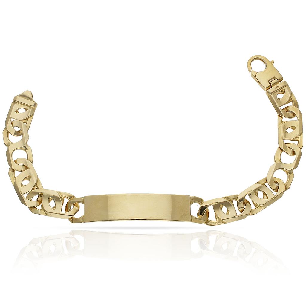 PULSERA ORO 18KL FUNDIDA PLACA