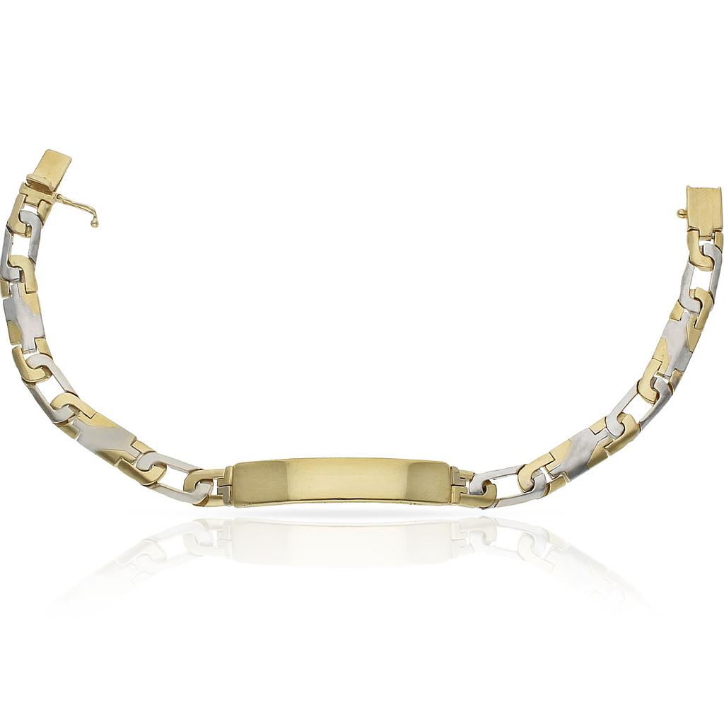 PULSERA ORO 18KL FUNDIDA PLACA
