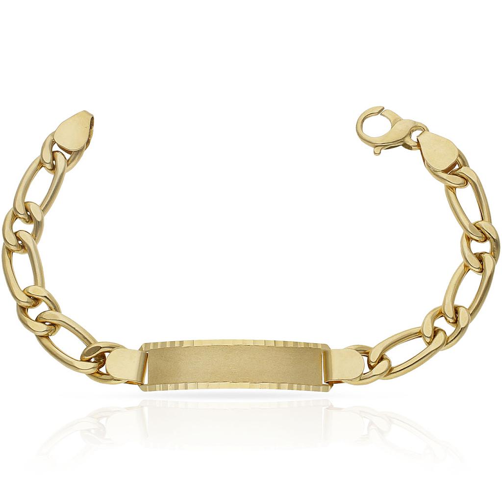 PULSERA ORO 18KL HUECA 1x1 PLACA
